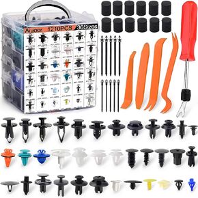 Car Retainer Clips 1345PCS Car Push Retainer Clips Car Plastic Door Panel Trim Clips Kit 36 Sizes Cars Body Kits Fastener Remover for Ford Toyota GM Honda Chrysler BMW Benz Nissan Audi Subaru Mazda in Saudi Arabia