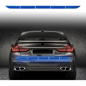 Car Trunk Reflective Stickers, Reflective Rear Bumper Guard Anti-Scratch Rear Trunk Rear Warning Cover Sticker, Universal for Most Cars, Suvs and Pickups, Car Exterior Accessories (Blue)