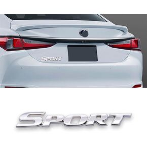 Pack-1 Auto Badge Stickers, Car Side Rear Emblem, 3D Metal Sport Sticker, Personalise Sport Emblem Decal, Car Exterior Decoration Accessories, Fit for Car Truck SUV (Black)