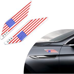 2 PCS 3D France Flag Emblem Badge, Auto Front Fender Badge Sign Emblem, Car Alloy Stickers and Declaration Decals, Universal Exterior Decoration Suitable for All Vehicles (France Flag)
