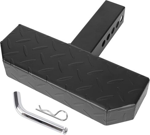 ANDO RACING Universal Hitch Step مضاد للانزلاق والصدأ، واقي ممتص الصدمات لمعظم سيارات الدفع الرباعي والشاحنات مع دبوس يناسب أجهزة الاستقبال مقاس 2 بوصة in Kuwait