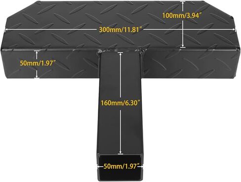 ANDO RACING Universal Hitch Step مضاد للانزلاق والصدأ، واقي ممتص الصدمات لمعظم سيارات الدفع الرباعي والشاحنات مع دبوس يناسب أجهزة الاستقبال مقاس 2 بوصة in Kuwait