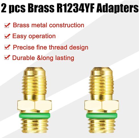 تجهيزات محول أداة AutoWanderer R1234yf - قارنات التوصيل السريعة R1234yf ذات الجانب العالي والجانب المنخفض لإخلاء تكييف الهواء واستبداله وإعادة شحنه in Kuwait