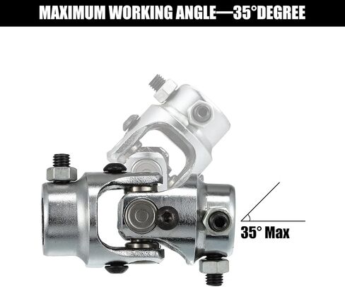 X AUTOHAUX Universal Single Steering Shaft U Joint 3/4" DD x 1" DD Maximum Working Angle 35 Degree for Automotive Part Automated Partking Lifts Grinding Machine Hard Steel Chrome Silver Tone in Saudi Arabia