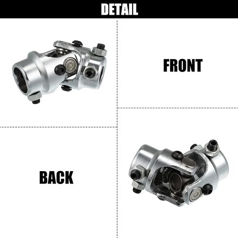X AUTOHAUX Universal Single Steering Shaft U Joint 3/4" DD x 1" DD Maximum Working Angle 35 Degree for Automotive Part Automated Partking Lifts Grinding Machine Hard Steel Chrome Silver Tone in Saudi Arabia