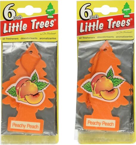 Little Trees Cardboard Hanging Car, Home & Office Air Freshener, Peachy Peach (Pack of 12) in Saudi Arabia