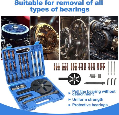 AUPRACT 21 in 1 Bearing pullers Bearing Puller kit Wheel Bearing Removal Tool kit Gear Puller Tool with Six Different Sizes of Puller Inner Hole Three-jaw Bearing Puller Set in Saudi Arabia