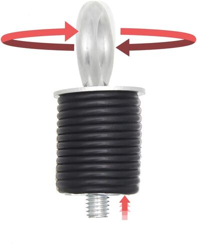 مرساة ربط للأسفل من KMFCDAE ATV مقاس 1 بوصة مجموعة من 4 مراسي للقفل والركوب UTV ATV تناسب Polaris RZR 900 1000 XP Turbo Sportsman Ace (أسود-4 قطع) in Kuwait