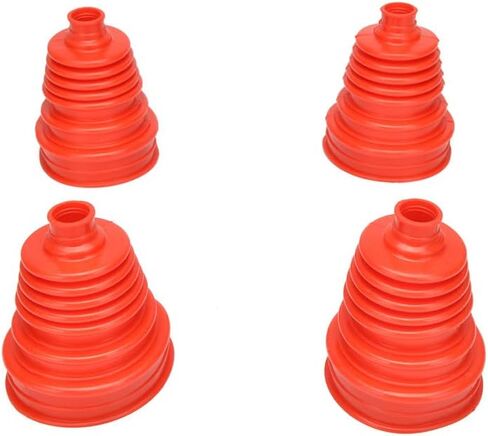4pcs Universal Silicone Tool CV Joint Boot Kit Drive Shaft Silicone Constant Velocity Dust Cover CV Boot Replacement Silicone Telescopic Sleeve with 12 Clips (Black) in Kuwait