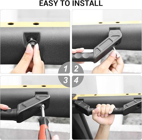 Jimen for Bronco Grab Handles, 2 Pack Front Metal Grab Bars Roll Bar Grip Handle Compatible with Ford Bronco 2021-2023 in Saudi Arabia