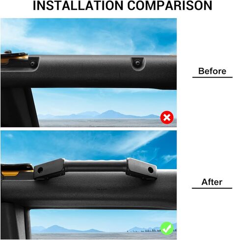 Jimen for Bronco Grab Handles, 2 Pack Front Metal Grab Bars Roll Bar Grip Handle Compatible with Ford Bronco 2021-2023 in Saudi Arabia