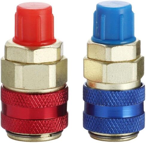 HomeSoGood R134A Low High Auto Car Quick Coupler Connector Brass Adapters for Car Air Conditioning Refrigerant Adjustable AC Manifold Gauge in Saudi Arabia