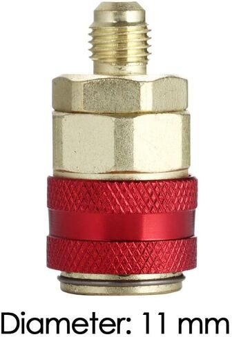 HomeSoGood R134A Low High Auto Car Quick Coupler Connector Brass Adapters for Car Air Conditioning Refrigerant Adjustable AC Manifold Gauge in Saudi Arabia