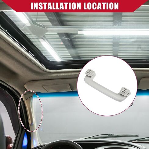 Hihaha No.7S7Z-5831406-BA/Front/Roof Handle for Ford Escape 2012-2019 / Pull Grab Handle/Plastic / 1 Pcs/Gray in Saudi Arabia