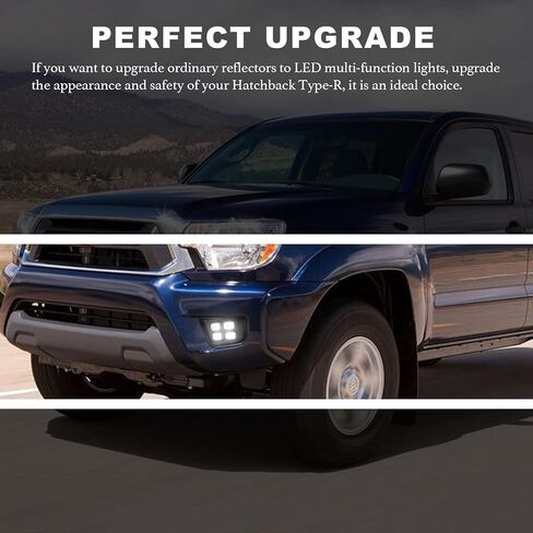 Led Fog Light Daytime Running Lights Compatible with Toyota Tacoma 2012 2013 2014 2015 with White DRL Lamps/Amber Turn Signals Parts and Accessories in Kuwait