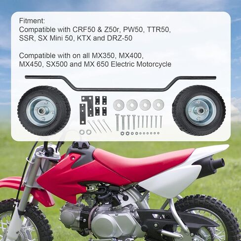 سافيسبيدي عجلة تدريب عالمية تناسب معظم الدراجات النارية الكهربائية للمبتدئين 50cc - CRG50 Z50R PW50 TTR50 SSR MX350 MX400 MX500 MX-10 وغيرها in Kuwait