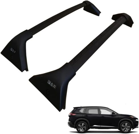 حامل سقف متقاطع متوافق مع نيسان روج 2021 2022 2023 (مع قضبان جانبية) رفوف لحمل الامتعة على السطح in Kuwait