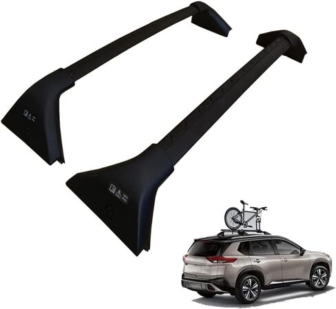 حامل سقف متقاطع متوافق مع نيسان روج 2021 2022 2023 (مع قضبان جانبية) رفوف لحمل الامتعة على السطح in Kuwait