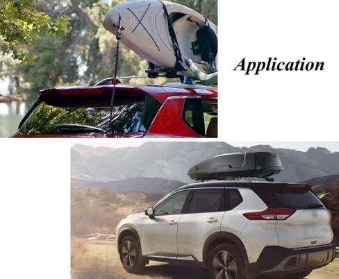 حامل سقف متقاطع متوافق مع نيسان روج 2021 2022 2023 (مع قضبان جانبية) رفوف لحمل الامتعة على السطح in Kuwait