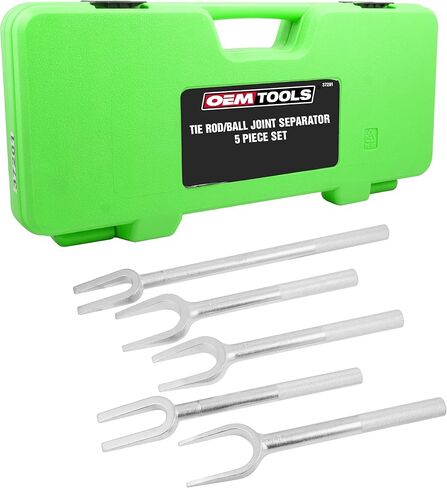OEMTOOLS 37201 مجموعة فواصل قضيب التعادل/الكرة، 5 قطع، استبدال قضيب التعادل، المفاصل الكرة المنفصلة وأذرع بيتمان، شوكة مخدرة، أداة إزالة المفاصل الكروية in Saudi Arabia