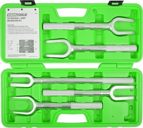 OEMTOOLS 37201 مجموعة فواصل قضيب التعادل/الكرة، 5 قطع، استبدال قضيب التعادل، المفاصل الكرة المنفصلة وأذرع بيتمان، شوكة مخدرة، أداة إزالة المفاصل الكروية in Saudi Arabia