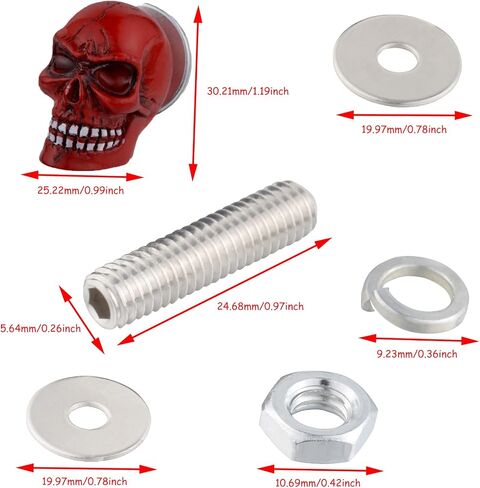 Lunsom License Plate Fasteners, 4 Pack Skull Shape Frame Kit Replacement Car Tag Screw Bolts Fit for Most Motorcycles Vehicles Truck SUV(Green) in Saudi Arabia