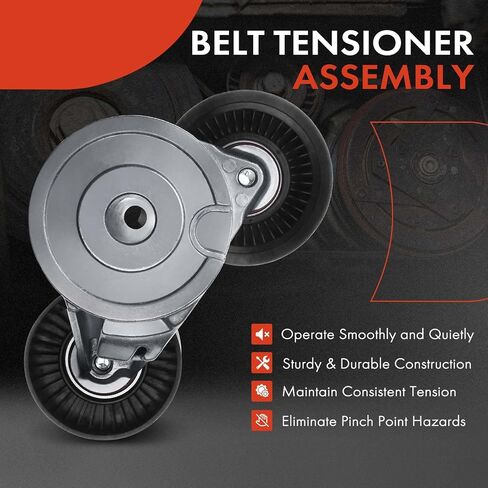 A-Premium Belt Tensioner Assembly with Pulley Compatible with Dodge Dakota 2000-2010, Durango, Ram 1500 & Jeep Commander, Grand Cherokee & Mitsubishi Raider & Chrysler Aspen, Replace# 53030958AC in Saudi Arabia