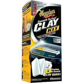 مجموعة أدوات Quik Clay Bar Starter من Meguiar's G1116EU مع 80 جم من الطين و473 مل من التفاصيل لإزالة الملوثات السطحية بأمان مثل القطران ونسغ الأشجار والرذاذ الزائد والمخلفات الصناعية in Kuwait