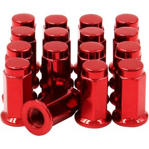 مجموعة من 16 قطعة من ملحقات العجلات مقاس M10x1.25 ذات مقعد مسطح ايه تي في وUTV (طول 1.25 انش، سداسي 14 ملم)