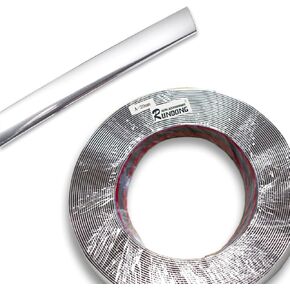 Dewkou Pack-1 Car Chrome Trim Molding, 0.06 x 49.2 Ft Self-Adhesive Car Side Body Anti-Collision Strip, DIY Shiny Trim Strips Universal for Various Models (Silver) in Kuwait