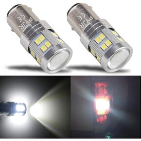 1156 1156a Ba15s LED لمبة صفراء كهرمانية، P21w 7506 1141 لمبة LED كهرمانية، تيار متردد/تيار مستمر 10-30 فولت 7.2 وات، مع جهاز عرض، 1000 لومن، للسيارة والدراجات النارية. (حزمة من 2) in Kuwait