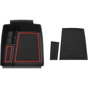 Autorder Center Console Organizer for 2023 2024 Kia NIRO Accessories Armrest Storage Box Secondary Insert Tray with 2 Color Mats