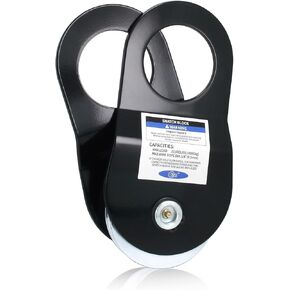 8 Ton Winch Snatch Block Towing Pulley Blocks 17,600 LBS Capacity, Offroad Recovery Accessory for Truck, Tractor, ATV & UTV