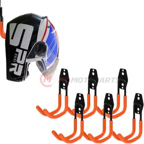 Black Wall Mount Helmet Half Full Shield Helmet Hook Holder x2 Large Double Iron Curved Hook Tools For HJC Bell X14 X15 X-15 GT Air 2 OGK X-Spirit 3 AGV SHARK NOLAN