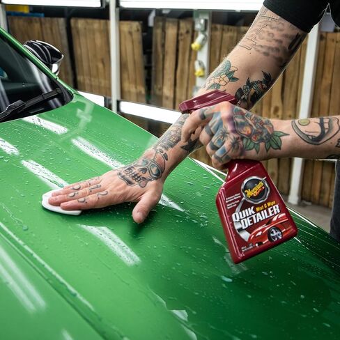 مجموعة أدوات Quik Clay Bar Starter من Meguiar's G1116EU مع 80 جم من الطين و473 مل من التفاصيل لإزالة الملوثات السطحية بأمان مثل القطران ونسغ الأشجار والرذاذ الزائد والمخلفات الصناعية in Kuwait