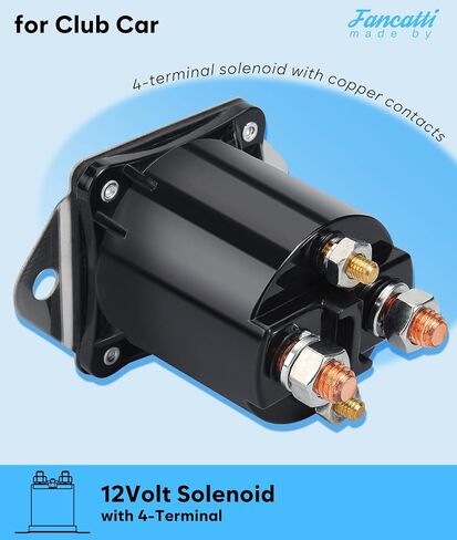 Fancatti 12V Golf Cart Solenoid Relay, 4 Terminal Solenoid for 1984-Up Gas Club Car DS and Precedent, Part Number 1013609, 435-154, 1012275, LPL6003, 240-20013 in Saudi Arabia