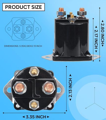 Fancatti 12V Golf Cart Solenoid Relay, 4 Terminal Solenoid for 1984-Up Gas Club Car DS and Precedent, Part Number 1013609, 435-154, 1012275, LPL6003, 240-20013 in Saudi Arabia