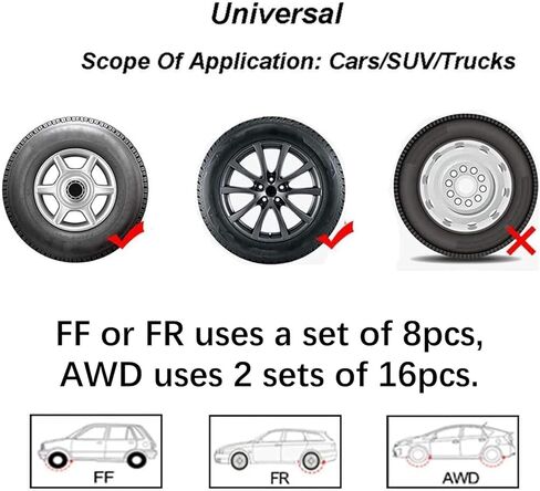 سلاسل اطارات الثلج من ستانفي، سلاسل اطارات الثلج للطوارئ مضادة للانزلاق للسيارات / سيارات الدفع الرباعي / الشاحنات / بيك اب، 8 قطع سلاسل اطارات قابلة للتعديل، سلاسل ثلج (احدث تحديث) in Kuwait