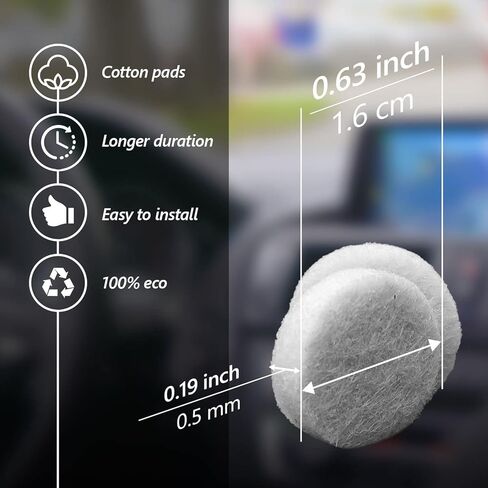 20 وسادة لإعادة تعبئة معطر هواء السيارة - .33 أونصة/10 مل من زيت الأوكالبتوس الأساسي النقي - وسادات بديلة لفتحة تهوية السيارة، أقراص إعادة تعبئة معطر الهواء مع الزيوت العطرية، رائحة الأوكالبتوس القوية in Kuwait