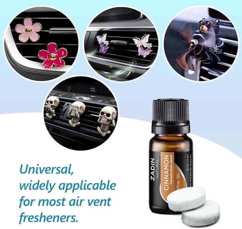 20 وسادة لإعادة تعبئة معطر هواء السيارة - .33 أونصة/10 مل من زيت الأوكالبتوس الأساسي النقي - وسادات بديلة لفتحة تهوية السيارة، أقراص إعادة تعبئة معطر الهواء مع الزيوت العطرية، رائحة الأوكالبتوس القوية in Kuwait