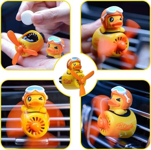 Car Air Fresheners Pilot Bear Cute Car Diffuser Rotating Propeller Cartoon Automotive Air Outlet Car Perfume Decoration (Pilot Bear) in Saudi Arabia