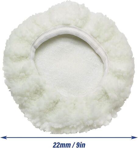 6 PCS Car Polishing Bonnet Buffing Pad Cotton Buffing Pad Cover for 5" - 6" Car Polisher, White in Kuwait