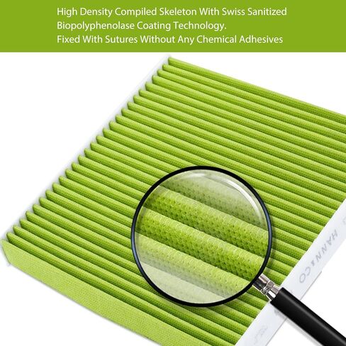 فلتر هواء كابينة HEPA من الكربون المنشط عالي التدفق من HANN&CO مع طلاء مطهر لتويوتا، لكزس، لاند روفر، جاكوار، بديل سوبارو CF10285، CP285(HCC1011) in Kuwait