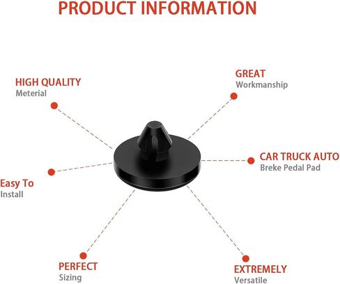 12 PCS Brake Switch Stopper,Brake Pedal Stop Pad,Car Brake Pedal Pad Brake Lights Switch Stopper,Brake Switch Pad Automotive Clutch Pedal Stopper 90541-06036 (Black） in Saudi Arabia