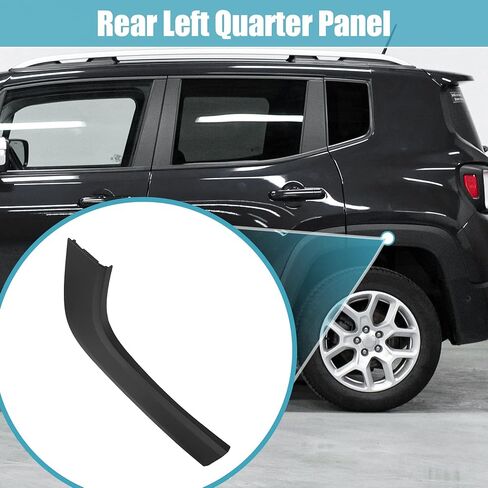 X AUTOHAUX Rear Left Wheel Flare Trim for Jeep Renegade 2015 2016 2017 2018 2019 2020 2021 2022 Rear Left Quarter Panel Fender Trim Replace 5XB67LXHAA in Saudi Arabia