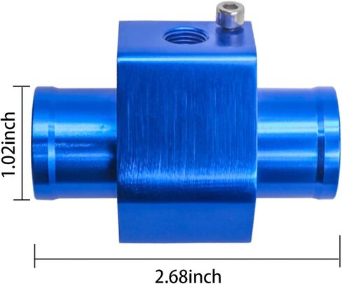 1 PC Black Aluminum Water Temp Meter Temperature Gauge Joint Pipe Radiator Sensor Adaptor with Hose Clamps (26MM) in Saudi Arabia