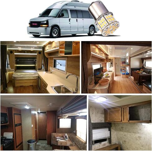 مصابيح LED فائقة السطوع 12-24 فولت من iBrightstar 1141 1156 1003 1073 BA15S 7506 بديلة لمصابيح الفرامل الداخلية RV المعكسة، بيضاء دافئة (4000K) in Kuwait