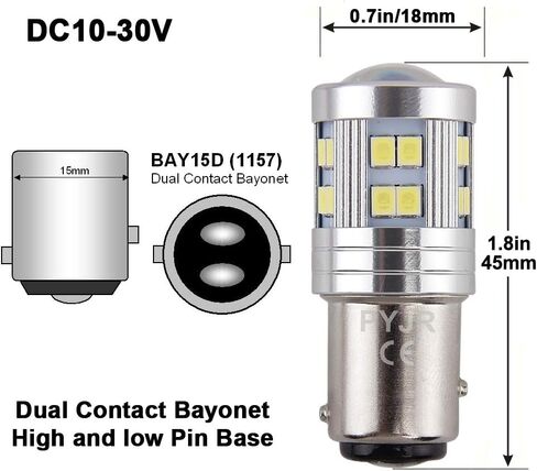 1156 1156a Ba15s LED لمبة صفراء كهرمانية، P21w 7506 1141 لمبة LED كهرمانية، تيار متردد/تيار مستمر 10-30 فولت 7.2 وات، مع جهاز عرض، 1000 لومن، للسيارة والدراجات النارية. (حزمة من 2) in Saudi Arabia