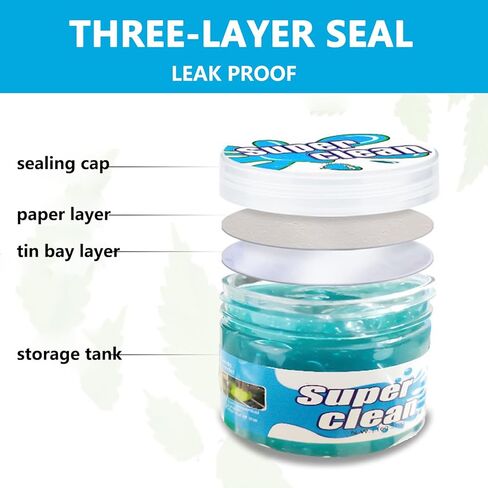 SuperKaKa 2 Pack Car Cleaning Gel,Car Cleaning Putty Kit Automotive Cleaner Duster Car Detailing kit Accessories Car Interior Essentials in Kuwait