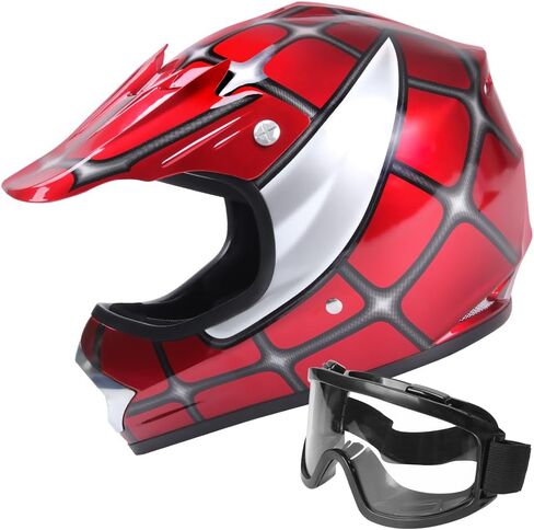 JAGASOL DOT الشباب موتوكروس الطرق الوعرة الشارع خوذات الدراجة الترابية للأطفال 8-14، خوذة BMX MX ATV مع نظارات واقية DOT المعتمدة in Kuwait